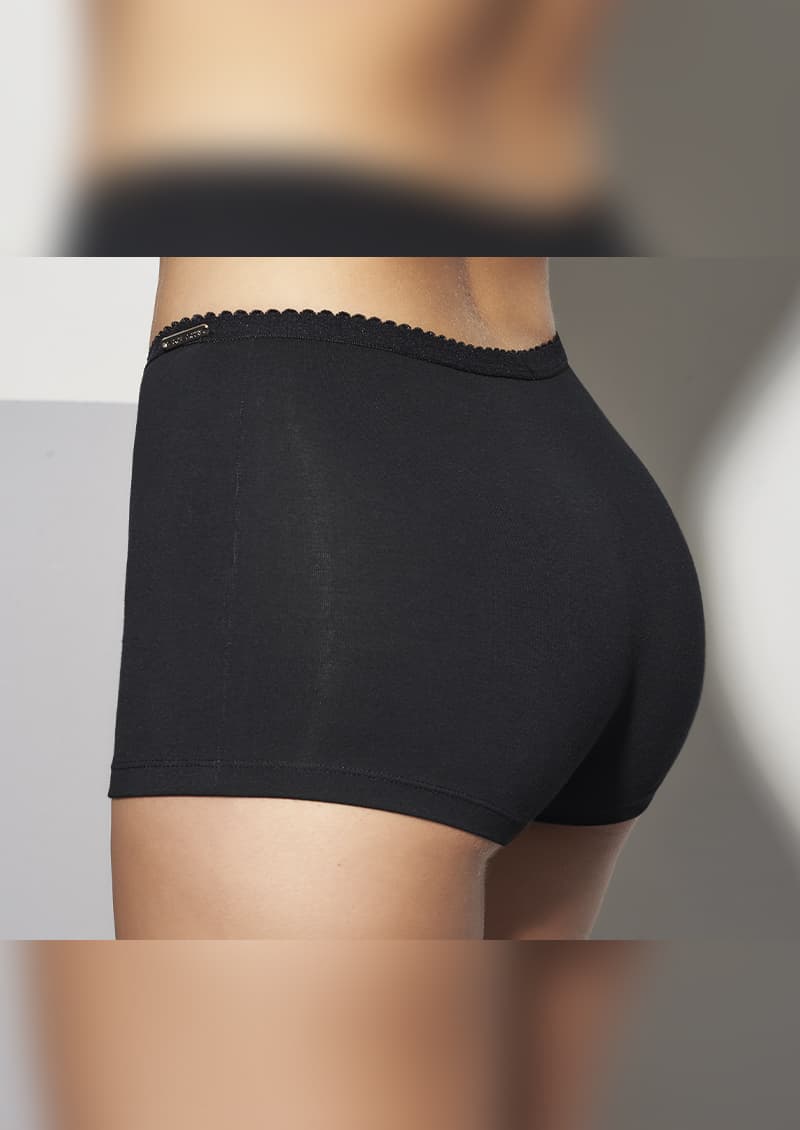 Short Everyday algodón lycra negro y blanco - Marcela Koury