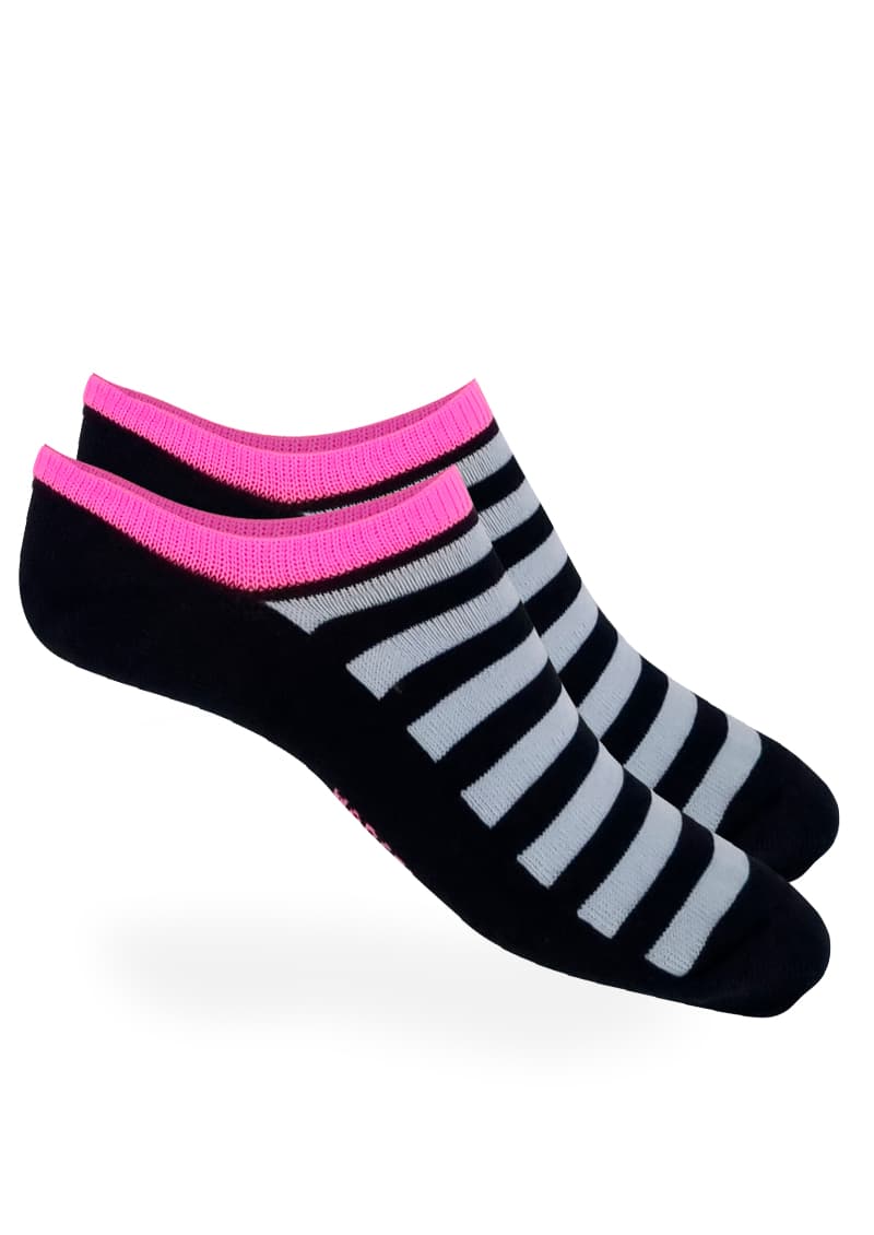 Medias invisibles rayadas con borde de color Power Stripes - Marcela Koury