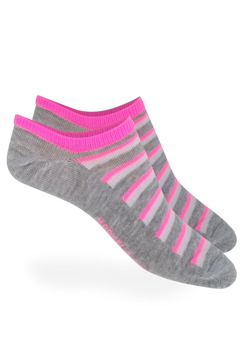 Medias invisible con rayas bicolor Power Stripes Duo - Marcela Koury