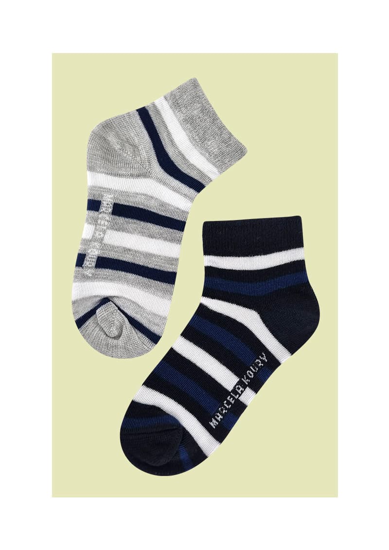 Soquete infantil Rayas Bicolor