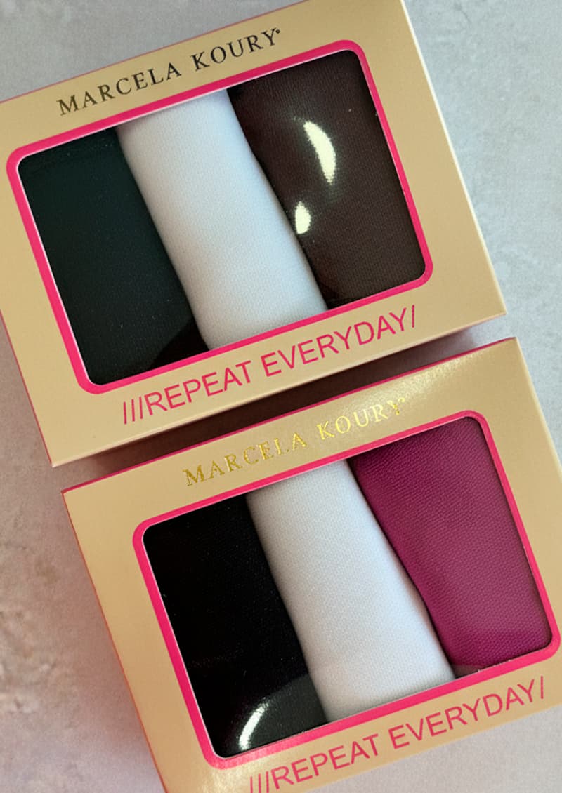 Pack x3 colaless microfibra colores blanco negro chocolate - Marcela Koury