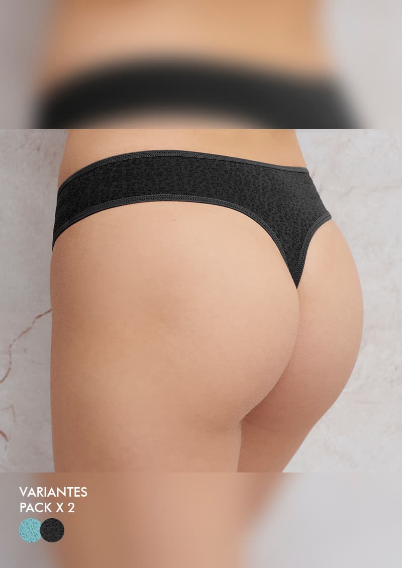 Culotte less jacquard Pack x2 Leopard - Foto 1 de 2