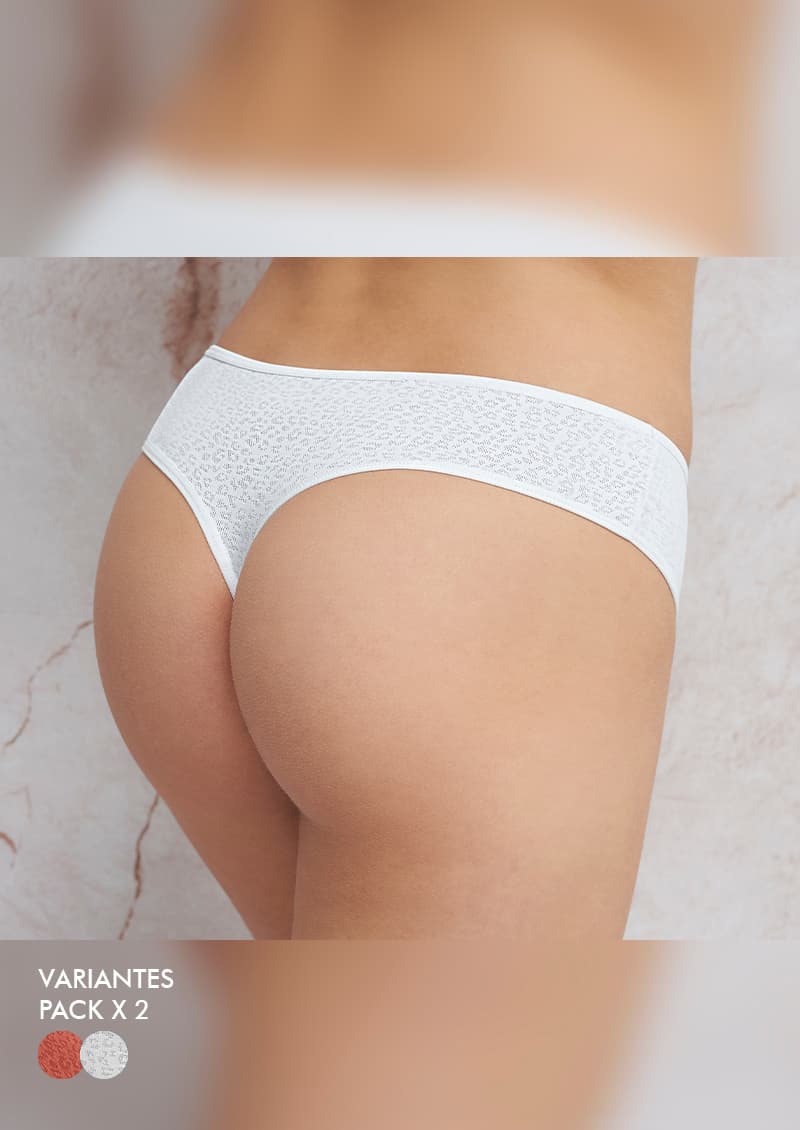 Culotte less jacquard Pack x2 Leopard - Foto 2 de 2