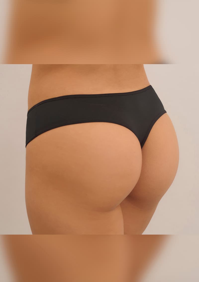 Culotte less negra y blanca talle especial algodón pack x2 - Marcela Koury