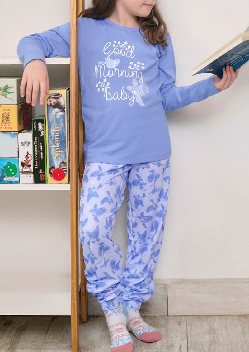 Pijama infantil manga larga Birdie