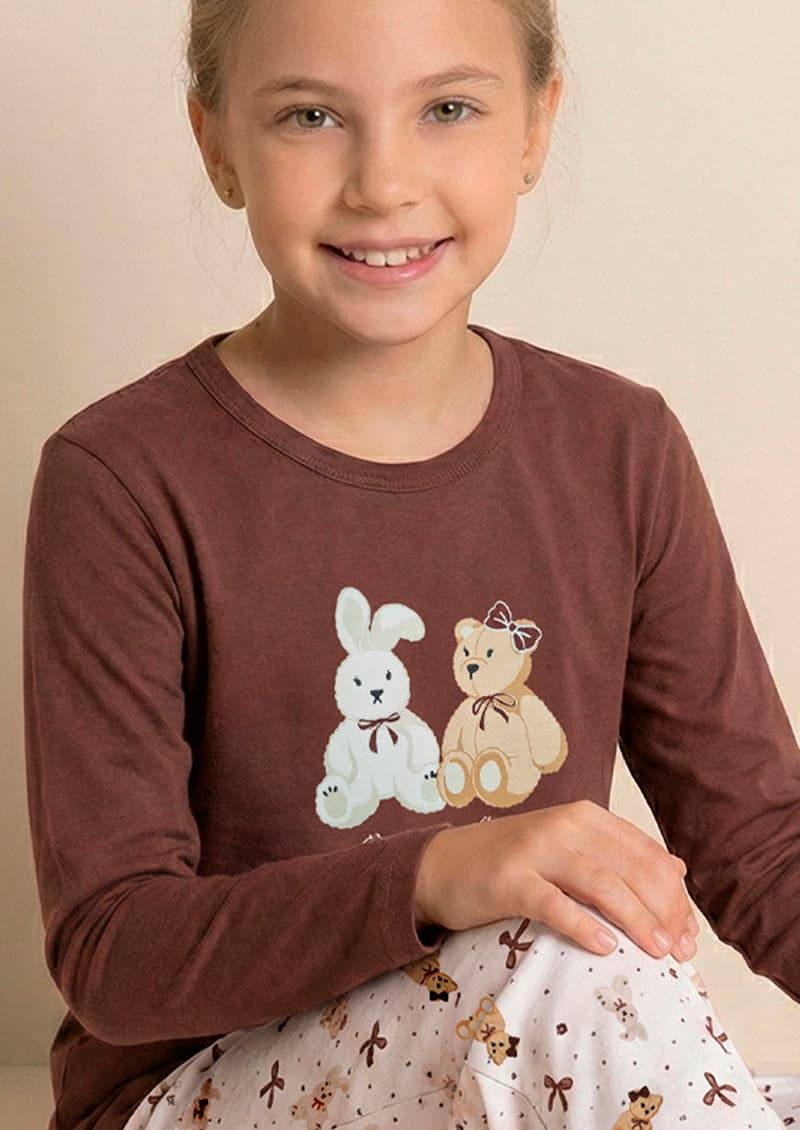 Pijama infantil manga larga Bianca - Foto 2 de 4
