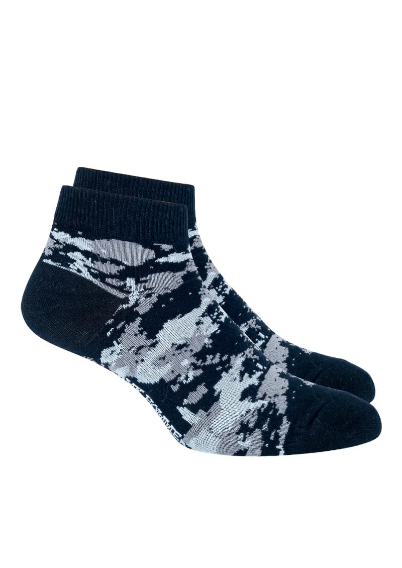 Soquetes hombre camuflados azul marino estampado Army - Marcela Koury
