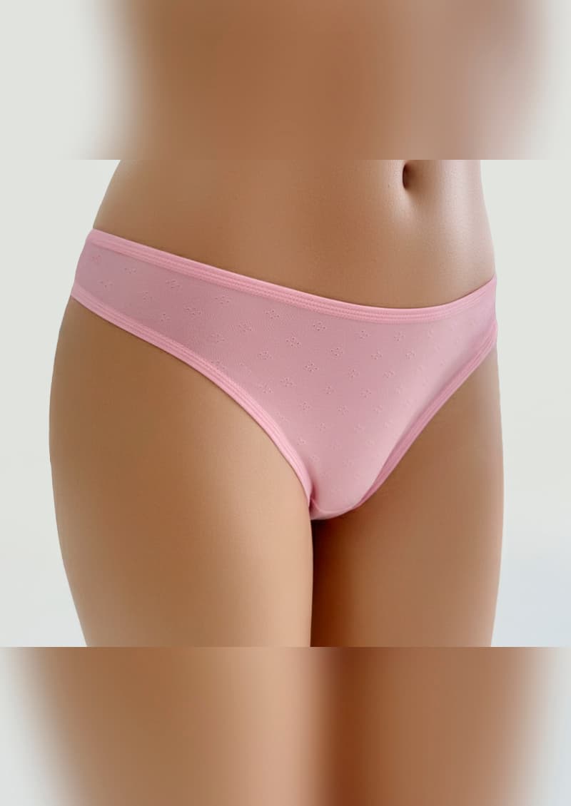 Pack x2 colaless rosa bebé algodón y microfibra calada - Marcela Koury