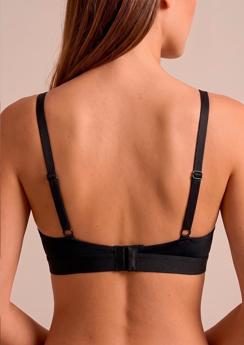 Corpiño triángulo segunda piel nude microfibra sin costura vista frontal - Make You